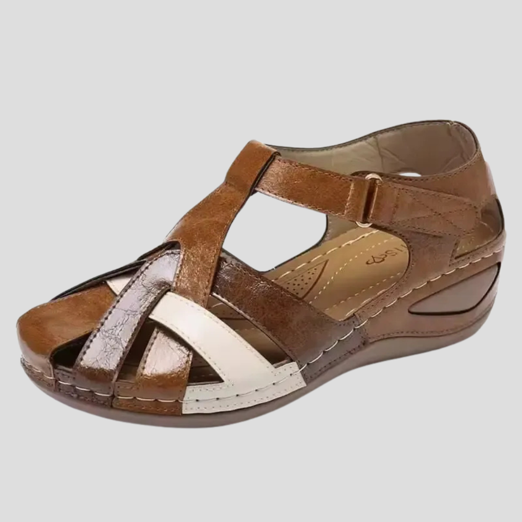 Women's Orthopedic Wedge Sandals Closed Toe Adjustable