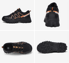 Safety shoes with steel toe cap, anti-slip puncture-resistant sole, breathable mesh upper