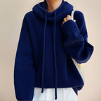 Women's knit sweater relaxed fit neutral tones, casual elegant knitwear