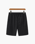Men's linen shorts straight fit lightweight summer casual, available in beige white black grey blue