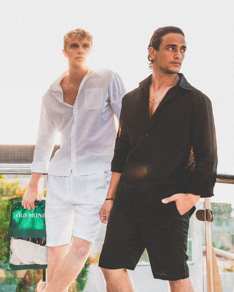 Men's linen shorts straight fit lightweight summer casual, available in beige white black grey blue