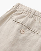 Men's linen shorts straight fit lightweight summer casual, available in beige white black grey blue