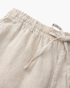 Men's linen shorts straight fit lightweight summer casual, available in beige white black grey blue