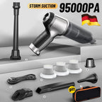 Cordless car vacuum cleaner 95000Pa brushless motor lightweight silver