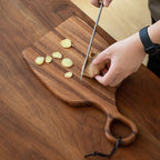 Walnut wood cutting boards 2-pack set, dual-sided for chopping and serving