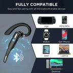 Men Bluetooth 5.1 noise cancelling headset with dual microphones