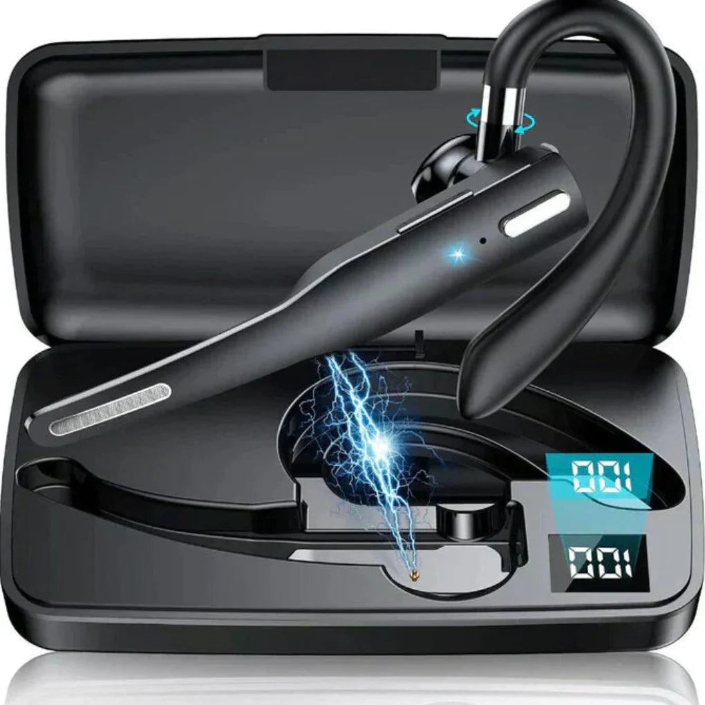Men Bluetooth 5.1 noise cancelling headset with dual microphones