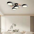 LED semi flush ceiling light halo ring design iron acrylic multi light