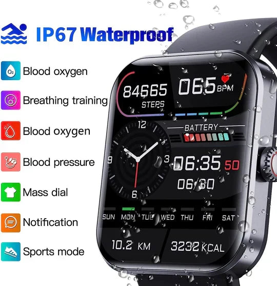 Blood glucose smartwatch with non-invasive monitoring, fitness tracking and built-in GPS