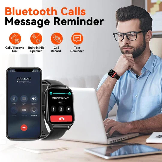 Blood glucose smartwatch with non-invasive monitoring, fitness tracking and built-in GPS