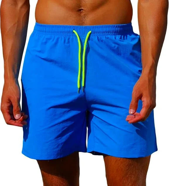 Men's swim shorts quick dry regular fit with elastic drawstring waist