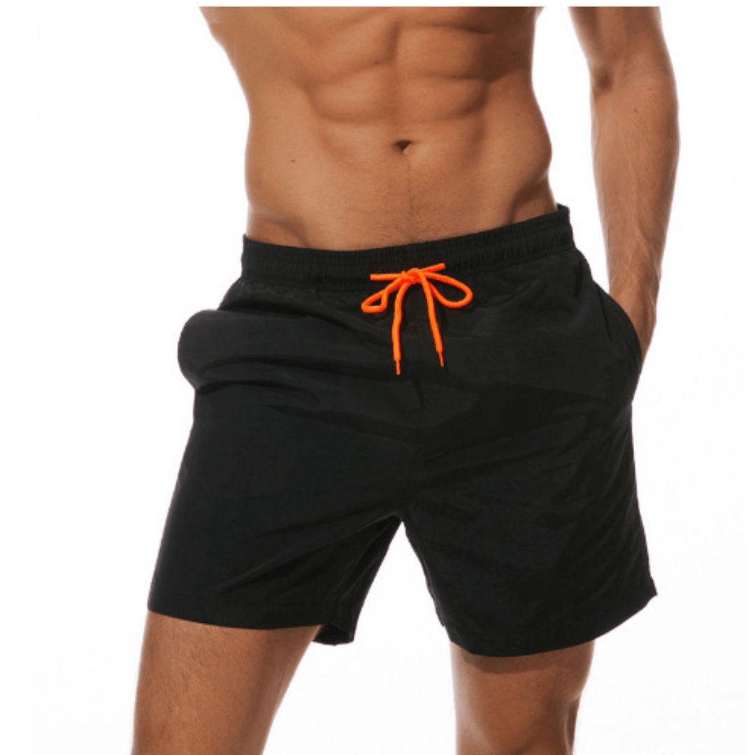 Men's swim shorts quick dry regular fit with elastic drawstring waist