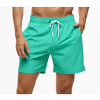 Men's swim shorts quick dry regular fit with elastic drawstring waist