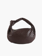 Medium woven braided handbag in faux leather, women's everyday bag