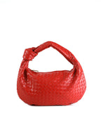 Medium woven braided handbag in faux leather, women's everyday bag