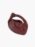 Medium woven braided handbag in faux leather, women's everyday bag