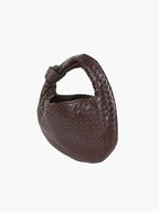 Medium woven braided handbag in faux leather, women's everyday bag