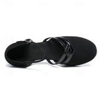 Women dance shoes with adjustable ankle strap in black EU 36-43