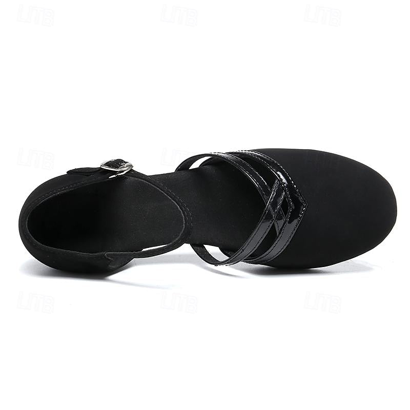 Women dance shoes with adjustable ankle strap in black EU 36-43