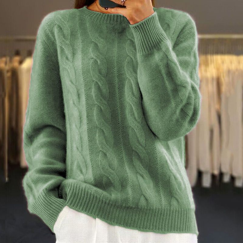 Women knit sweater warm and comfortable in multiple colors
