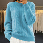 Women knit sweater warm and comfortable in multiple colors