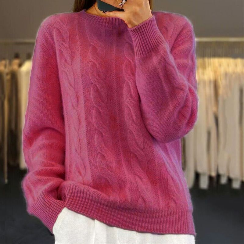 Women knit sweater warm and comfortable in multiple colors