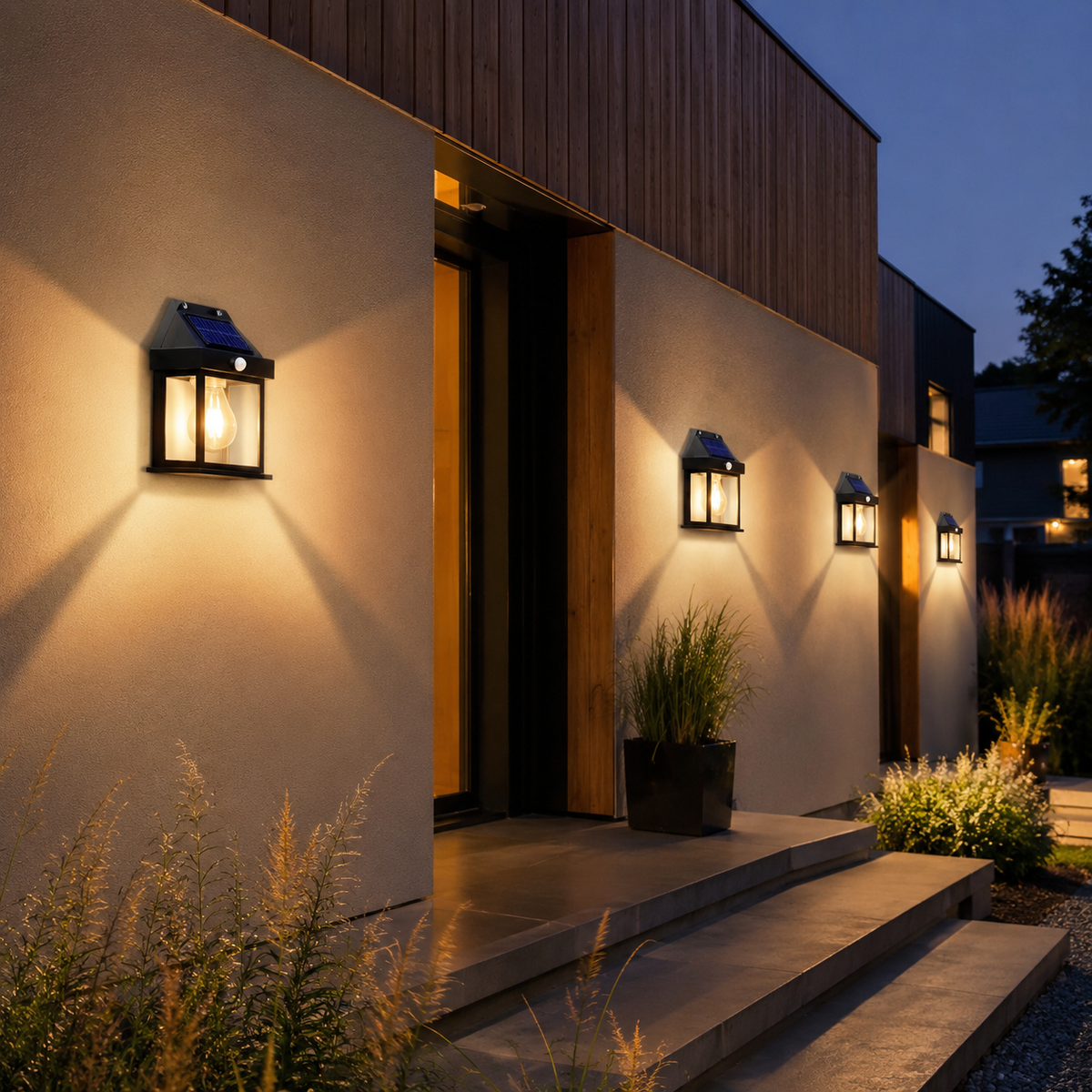 Solar Garden Light Wall Mounted Waterproof LED Motion Sensor
