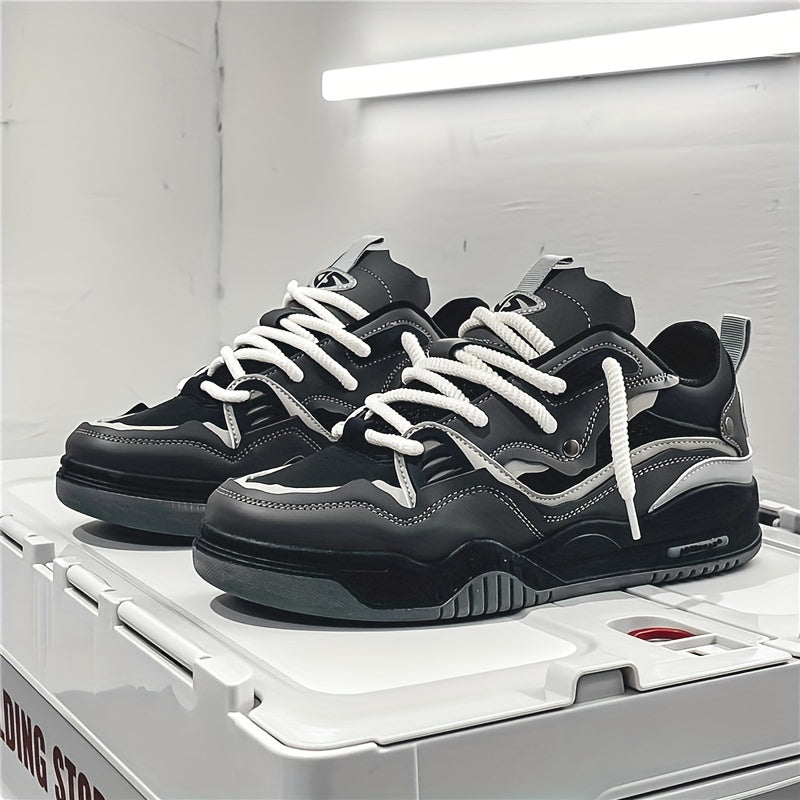 Men's chunky sneakers with thick sole in urban casual style