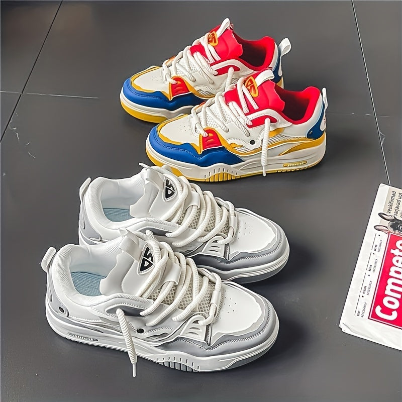 Men's chunky sneakers with thick sole in urban casual style