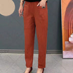 Women's cotton pants elasticated all-season in multiple colors sizes S to 5XL