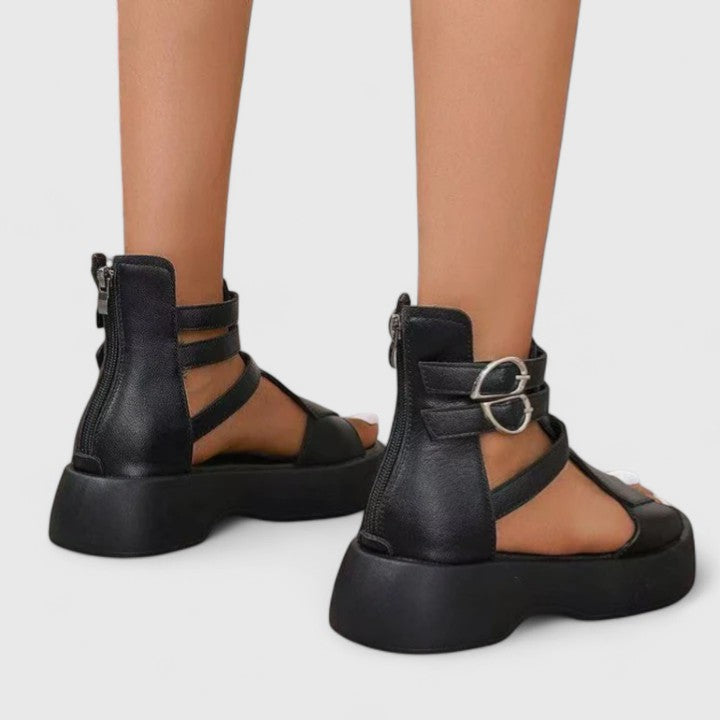 Orthopedic Sandals Women Platform Adjustable Multi Strap Design