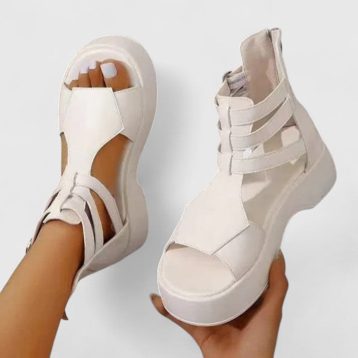 Orthopedic Sandals Women Platform Adjustable Multi Strap Design