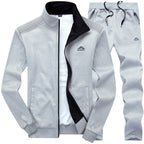 Men's Velvet Tracksuit Set | Lined, Collar | Multiple Colors