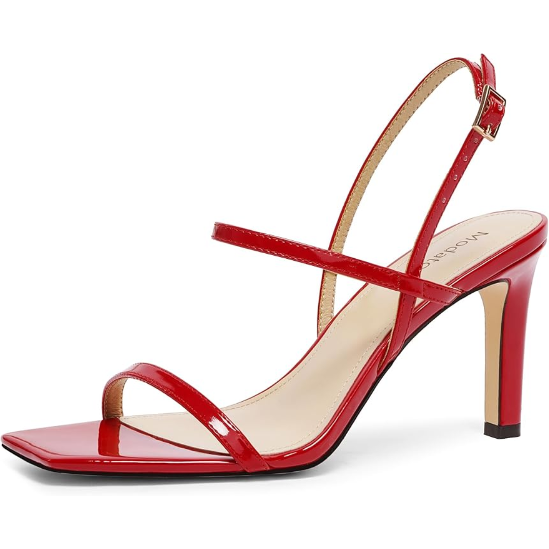 Cocktail Sandals | Women Strappy Open Toe High Heel Ankle Strap