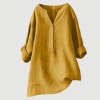 Women's linen blouse relaxed fit breathable everyday summer top
