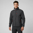 Men water resistant zip collar jacket in black structured full zip