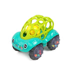 Toy car rolling ball ride-on playset for kids, available in green and red