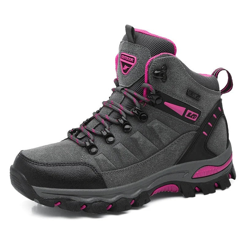 Women waterproof antislip safety work shoes flat lace-up round toe