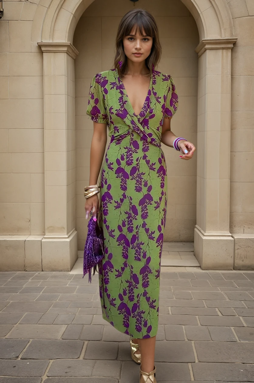 Summer dress women green soft touch fabric comfortable fit
