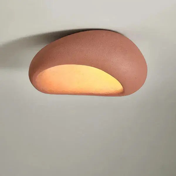 Ceramic ceiling light organic wabi-sabi minimalist warm white LED 45cm
