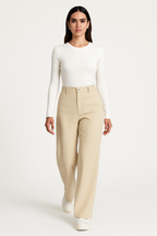 Women corduroy wide leg pants high waist relaxed fit