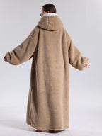 Hooded blanket sweatshirt unisex oversized fleece wearable blanket 140cm