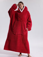 Hooded blanket sweatshirt unisex oversized fleece wearable blanket 140cm