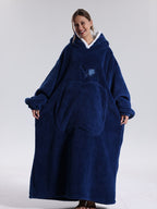 Hooded blanket sweatshirt unisex oversized fleece wearable blanket 140cm