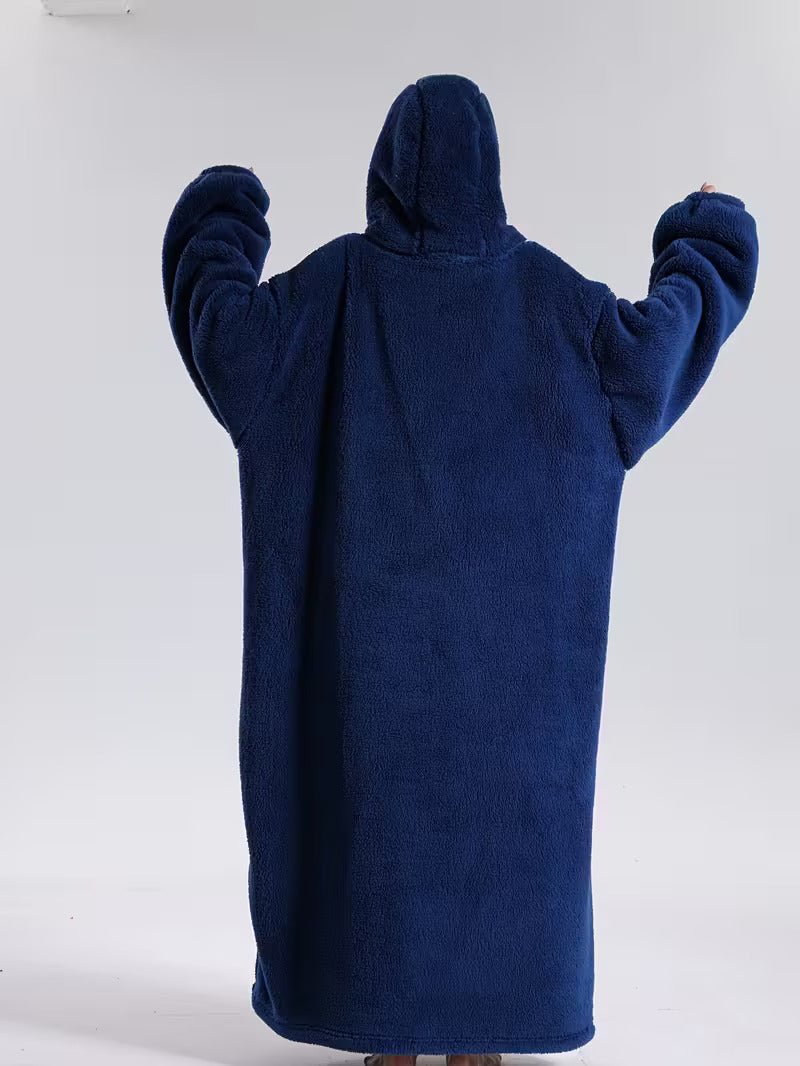 Hooded blanket sweatshirt unisex oversized fleece wearable blanket 140cm