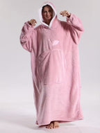 Hooded blanket sweatshirt unisex oversized fleece wearable blanket 140cm