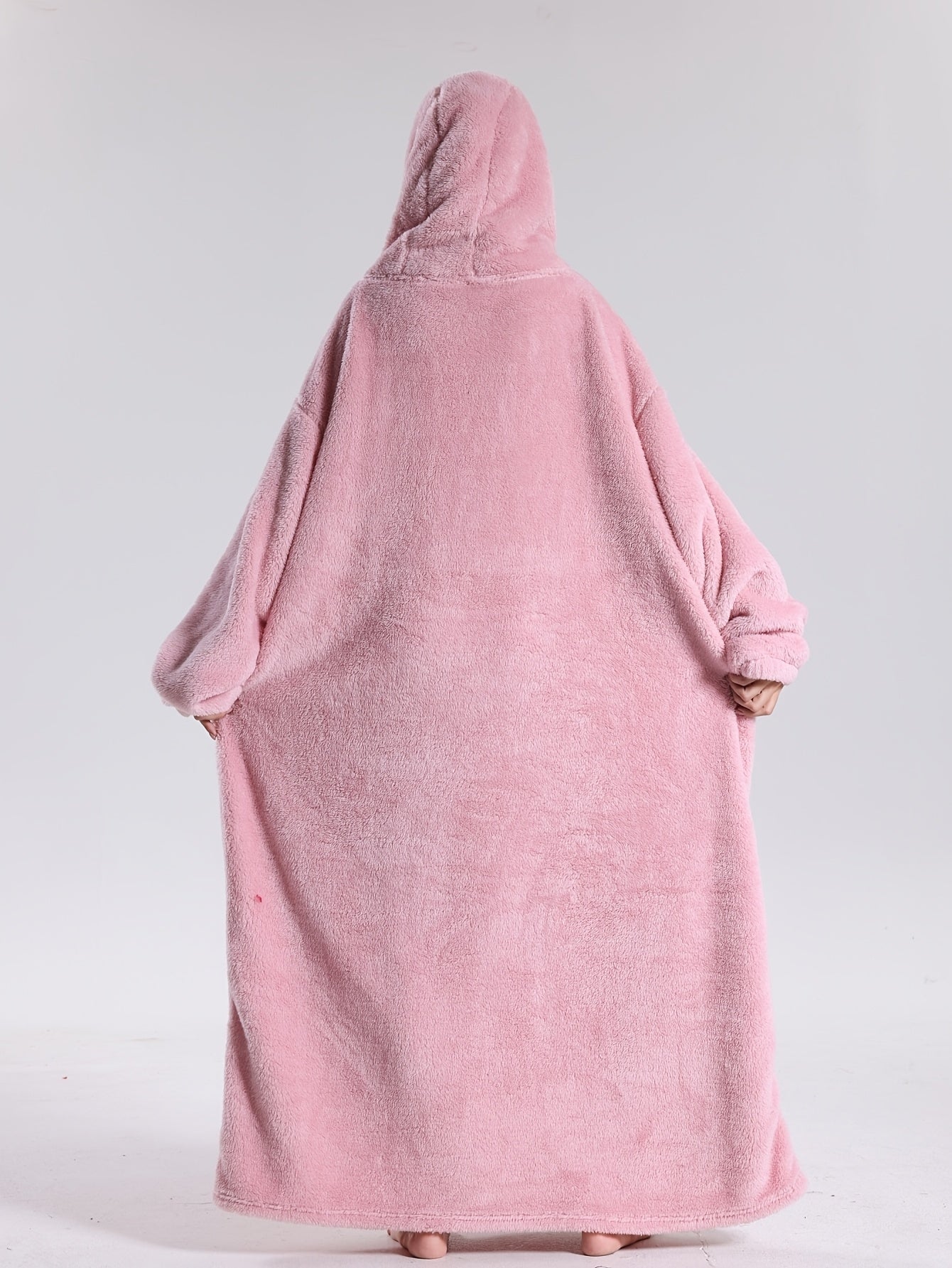 Hooded blanket sweatshirt unisex oversized fleece wearable blanket 140cm
