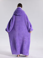 Hooded blanket sweatshirt unisex oversized fleece wearable blanket 140cm