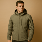Men lightweight waterproof windbreaker jacket regular fit in dark navy