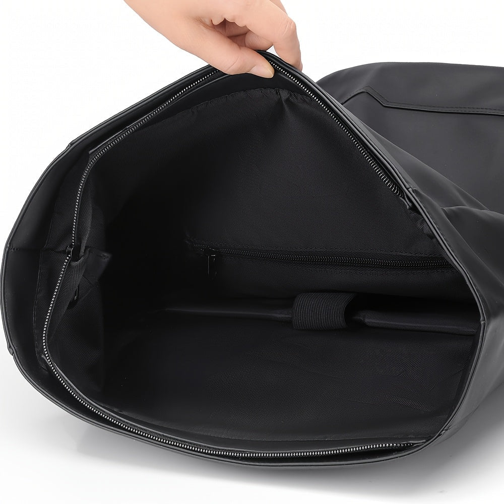 Men's roll-top backpack water-resistant with laptop compartment, daily commuter bag